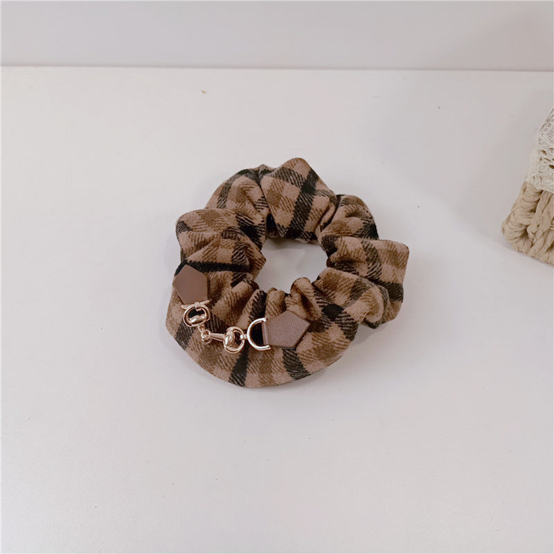 Simple Plaid Headband Fabric Hairband Temperament