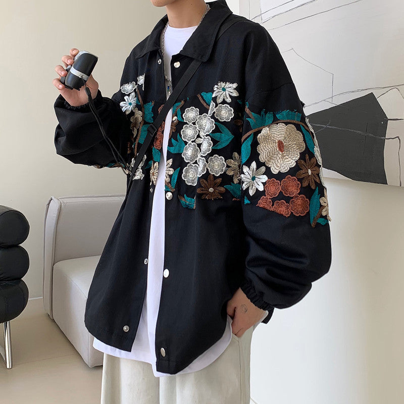 Patchwork Coat Casual Vintage Lapel Jacket Top
