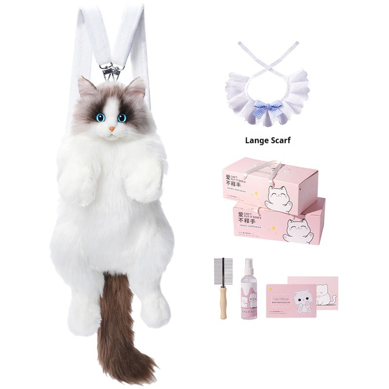 Bicolor Ragdoll Cat Backpack For Women