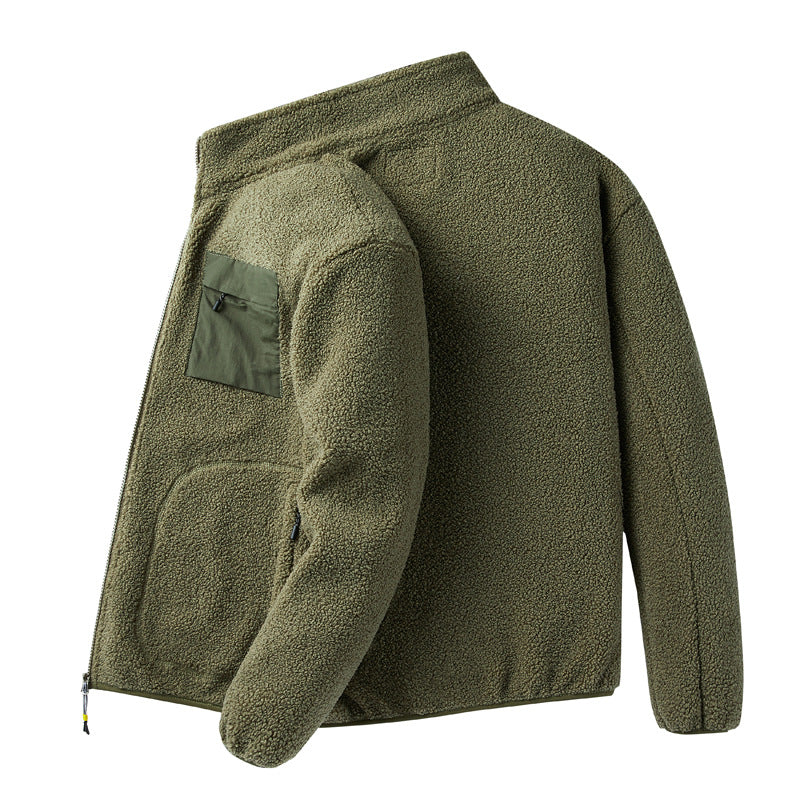 Mens Cardigan Fleece Outdoor Polar Fleece Jacket