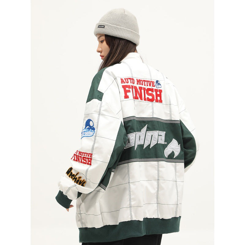 Retro Racing Suit Jacket Men's And Women's Baseball Uniform