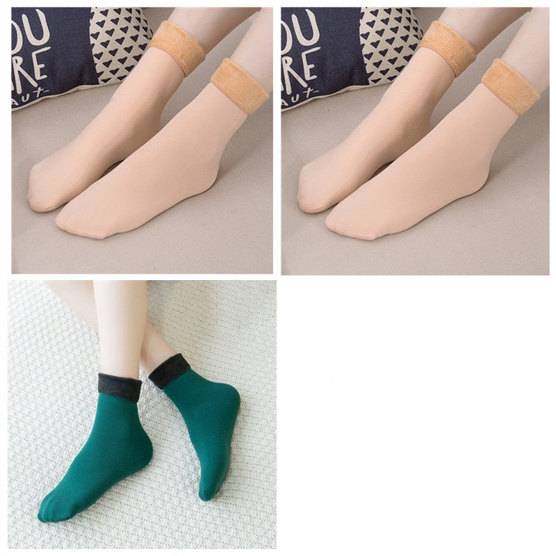 Plus Fleece Socks To Keep Warm Snow Women In Autumn And Winter