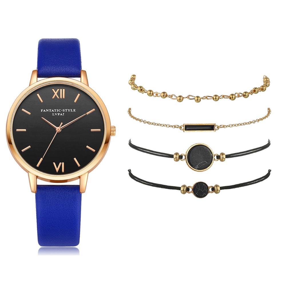 Simple ladies watch PU strap alloy quartz watch