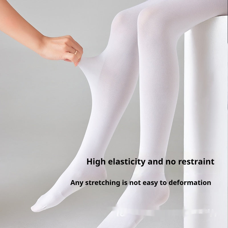 White Children Dance Skinny Slimming Stockings