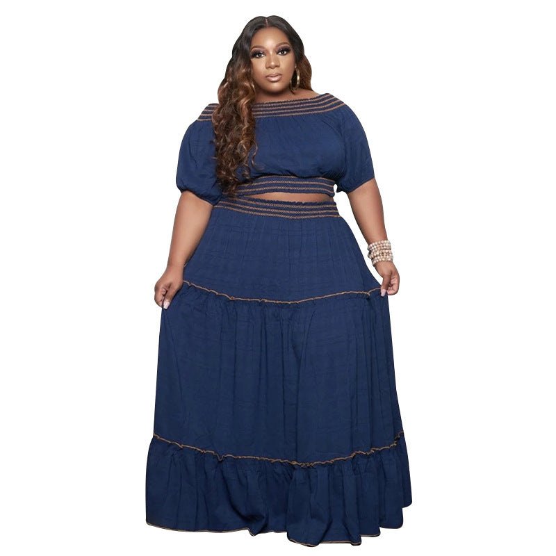 Fashionable Women's Two-piece Skirt Set