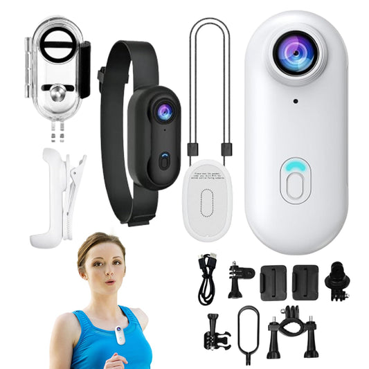 Générique Thumb Action Camera, Mini Sportkamera, kompakt utomhuskamera, vattentät Vlogging- , motorcykelhjälmkamera, cykelreseinspelare, bärbar sportkamera