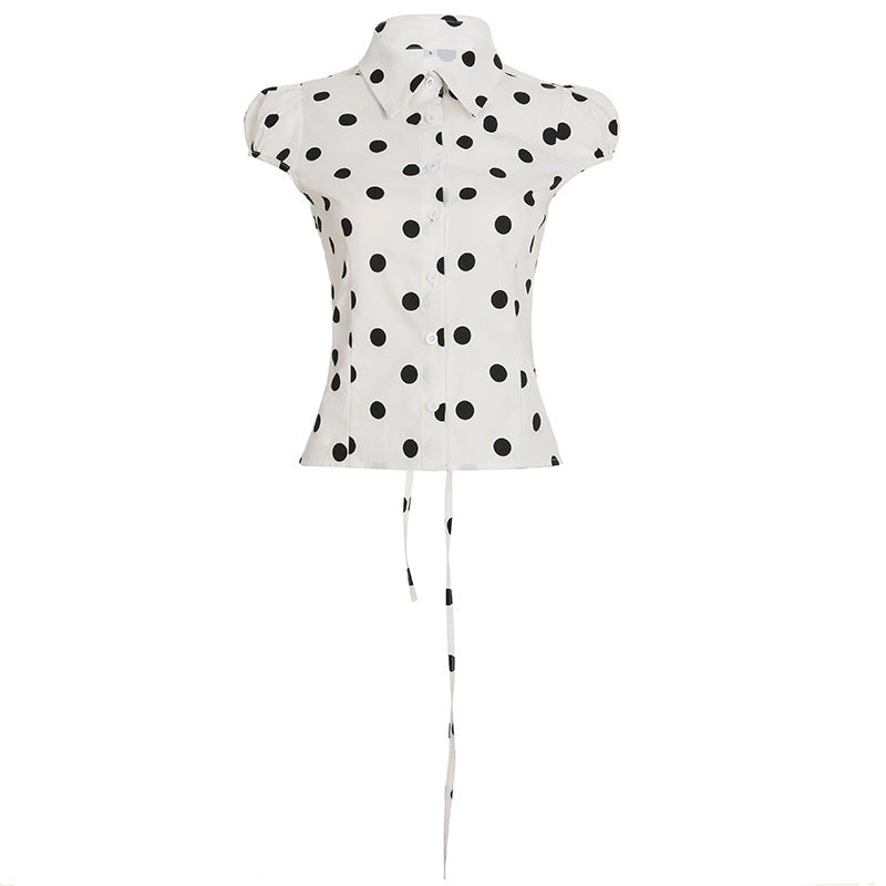 Stylish Casual Fitted Waist T-shirt With Tie-up Details And Short Sleeves