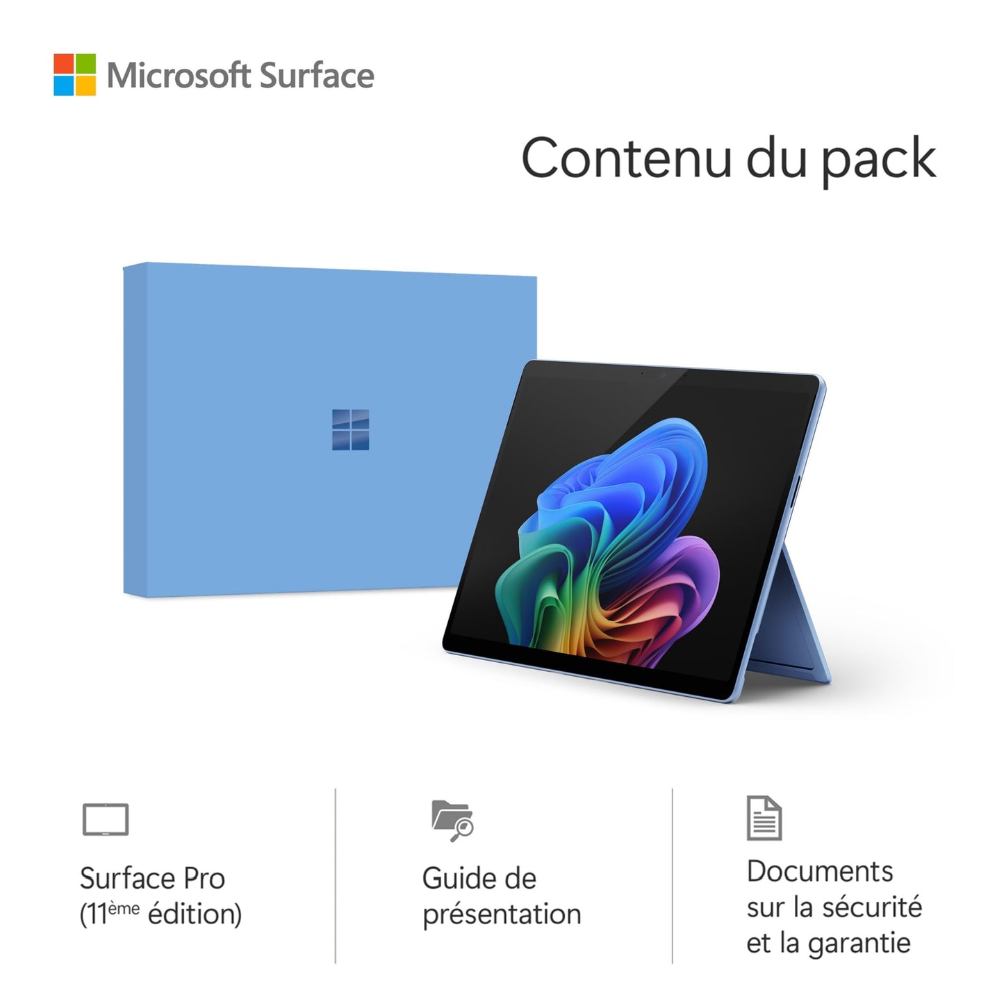 Microsoft Surface Pro (laddare ingår inte) | Copilot+ PC | 13 OLED-pekskärm | Snapdragon® X Elite | 16 GB RAM | 512 TB SSD | Senaste modellen, 11:e upplagan | Safirblå