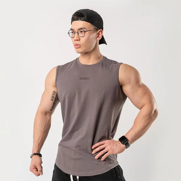Running Sports Casual Stretch Sleeveless Cotton Vest Men