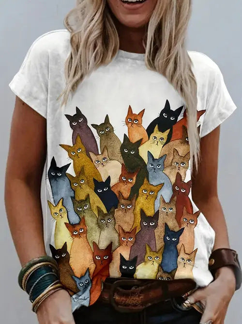 Fashionable Casual Versatile High-quality Crew-neck Short-sleeve T-shirt