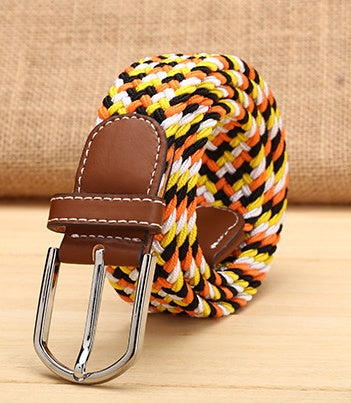 Elastic woven elastic men's belt