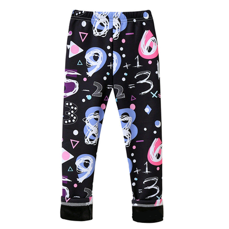 Girls' Thin Velvet Leggings In Spring And Autumn