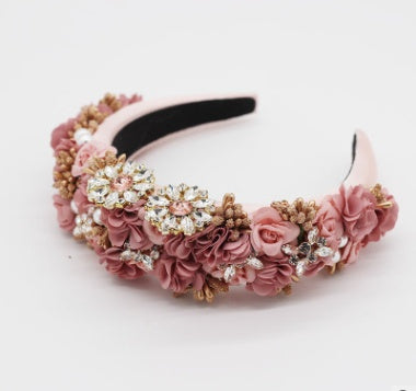 Sponge bridal crystal headband