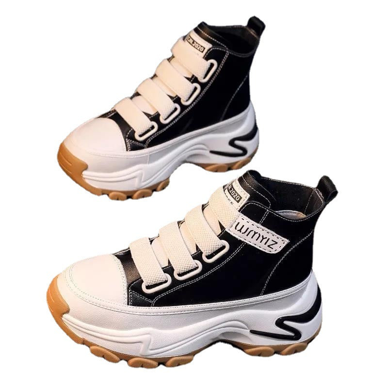 Mid-Top Velcro Sneakers til kvinder med plateau