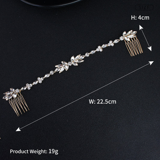 Bun Hair Accessories Crystal Flower Style Hair Comb To Comb