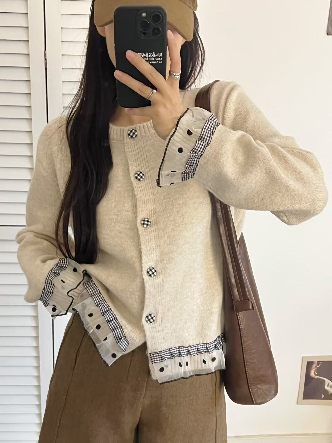 Lace Knitted Cardigan Casual Women's Sweater