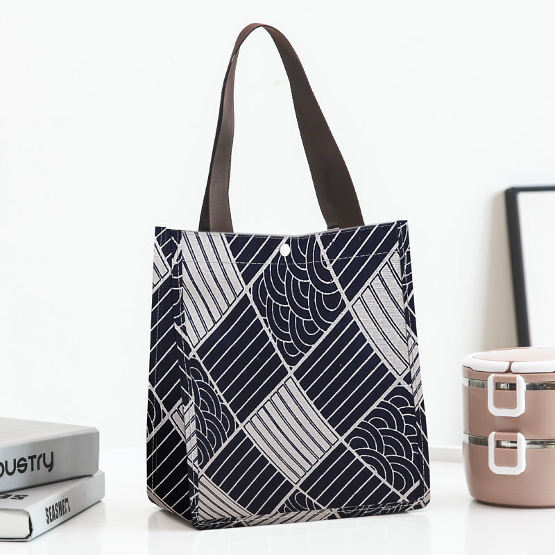 Korean Version Printed Canvas Cotton Bag Convenient Folding Handbag