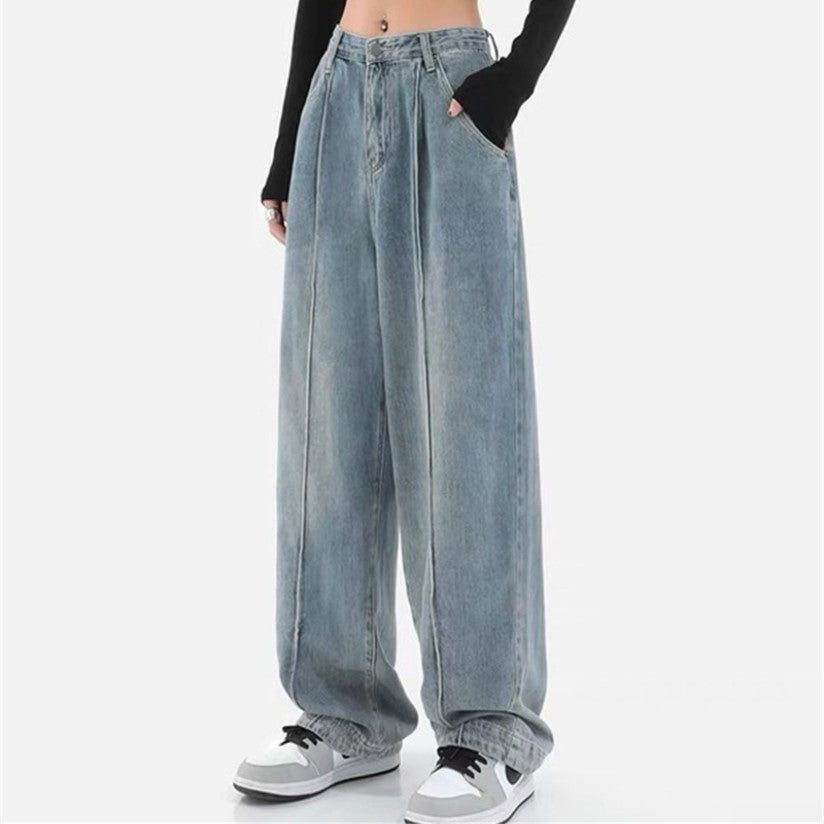Women's Straight Loose Drape Jeans