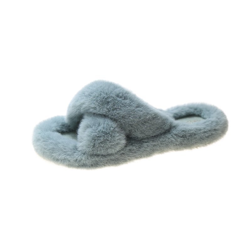 New autumn and winter cross flat-bottomed flip flops