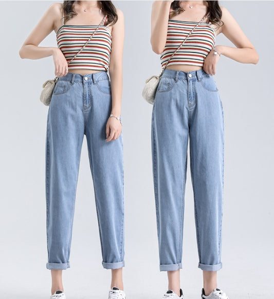 Comfortable Loose High Waist Tencel Jeans