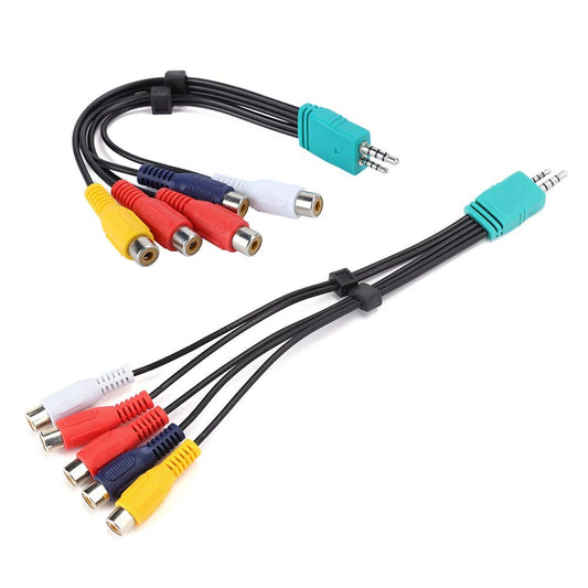 Keenso Double-end AV-kabel för LCD-TV-signallinje, Stabil Performance Video Cable för Hemmabio