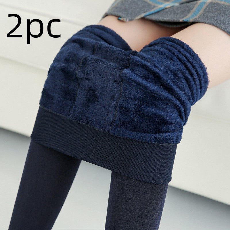 Moderigtige Varme Pelsleggings Vinter Ben Holder Varm