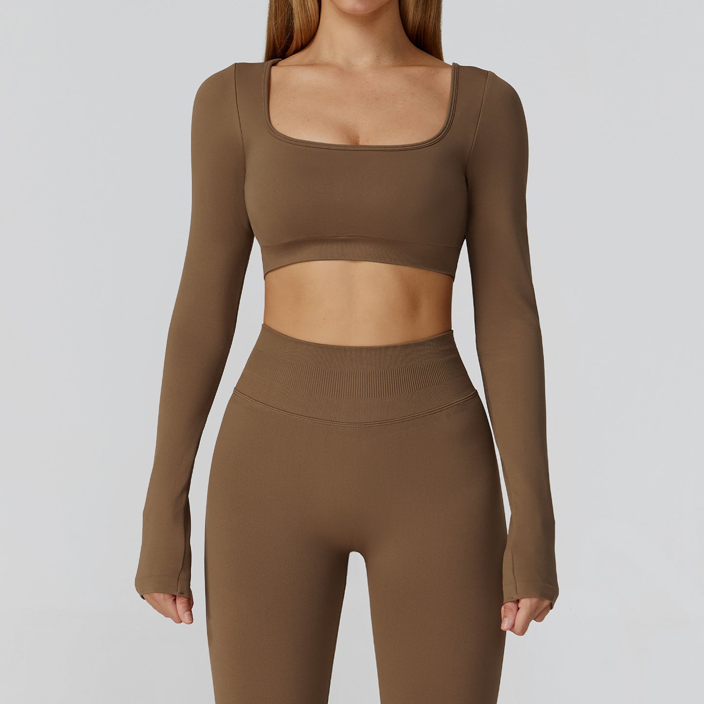 Slim Fit Seamless Yoga Clothes Hollow-out Beauty Back Yoga Long Sleeve