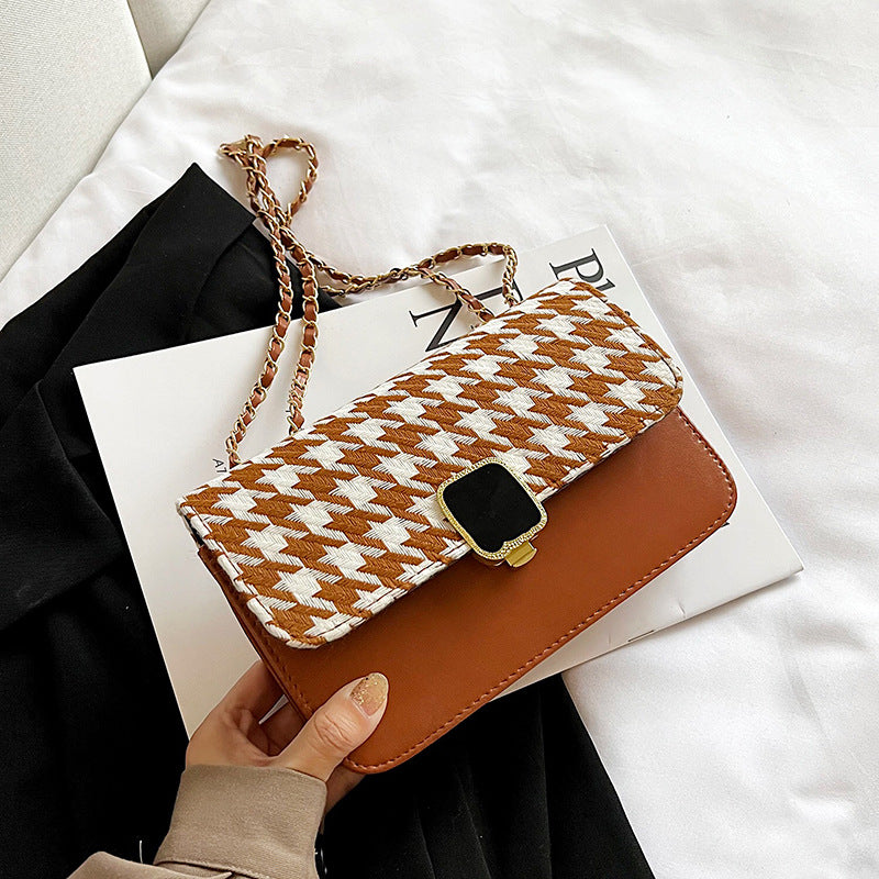 Plaid Printed Casual Women's New Texture Messenger Bag