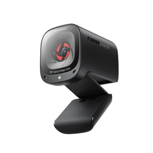 Anker PowerConf C200 2K USB Webcam, Webcam för bärbar dator, datorkamera, med AI-brusreducerande mikrofoner, stereomikrofoner, justerbart synfält, korrigering i svagt ljus, inbyggt sekretesskydd