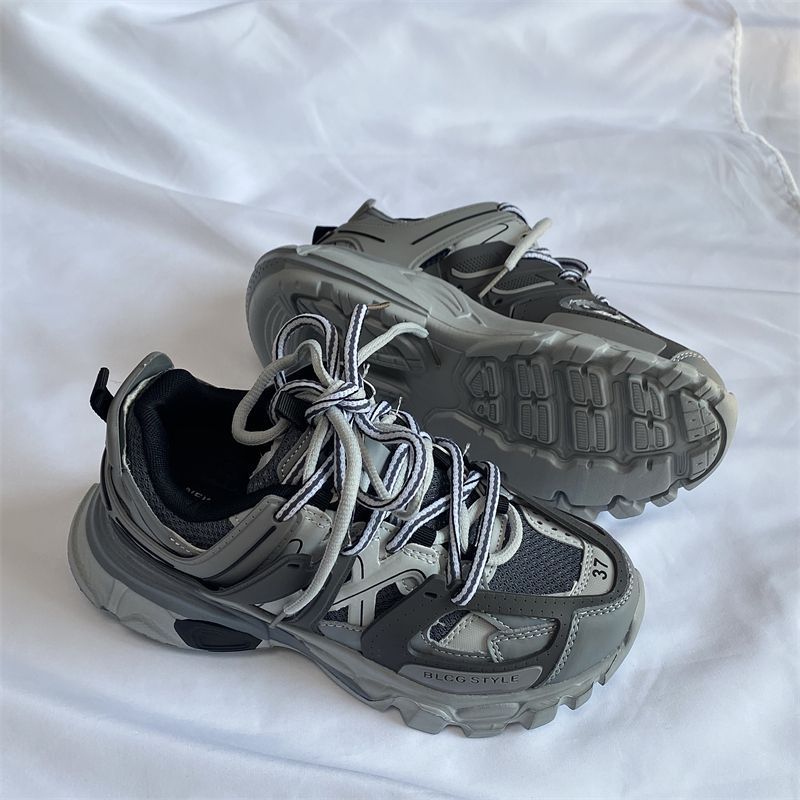 Mens Retro, Minimalist, Versatile Chunky-soled Sneakers