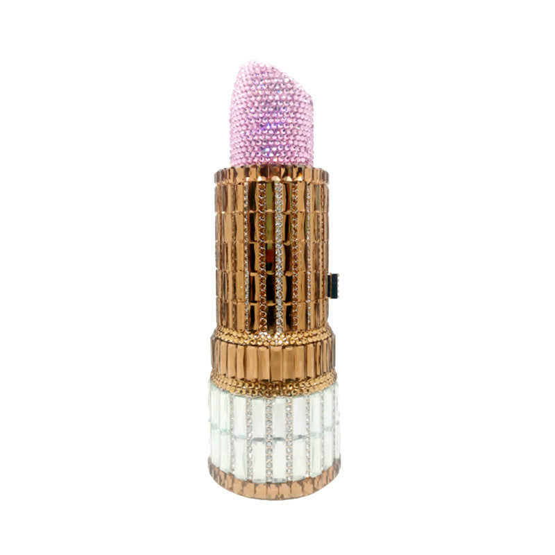 Handmade Metal Rhinestone Party Lipstick Clutch