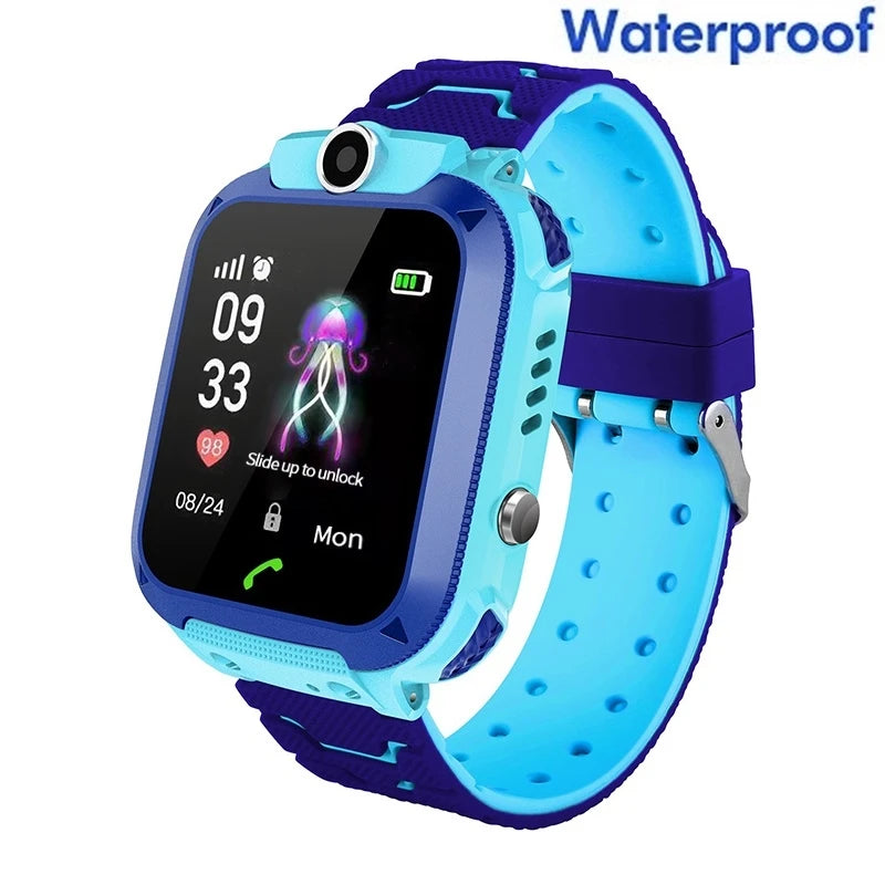 Q12 Kids Smart Watch IP67 Waterproof SOS Camera Phone 2G SIM Card Voice Call LBS Location Child Clock Smartwatches Gift