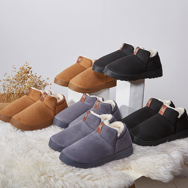 Hjemmesko til kvinder - pelssandaler varme vinterhjemmesko indendørs flade sko dame pelsplys hjemmesko til par Pantuflas Mujer