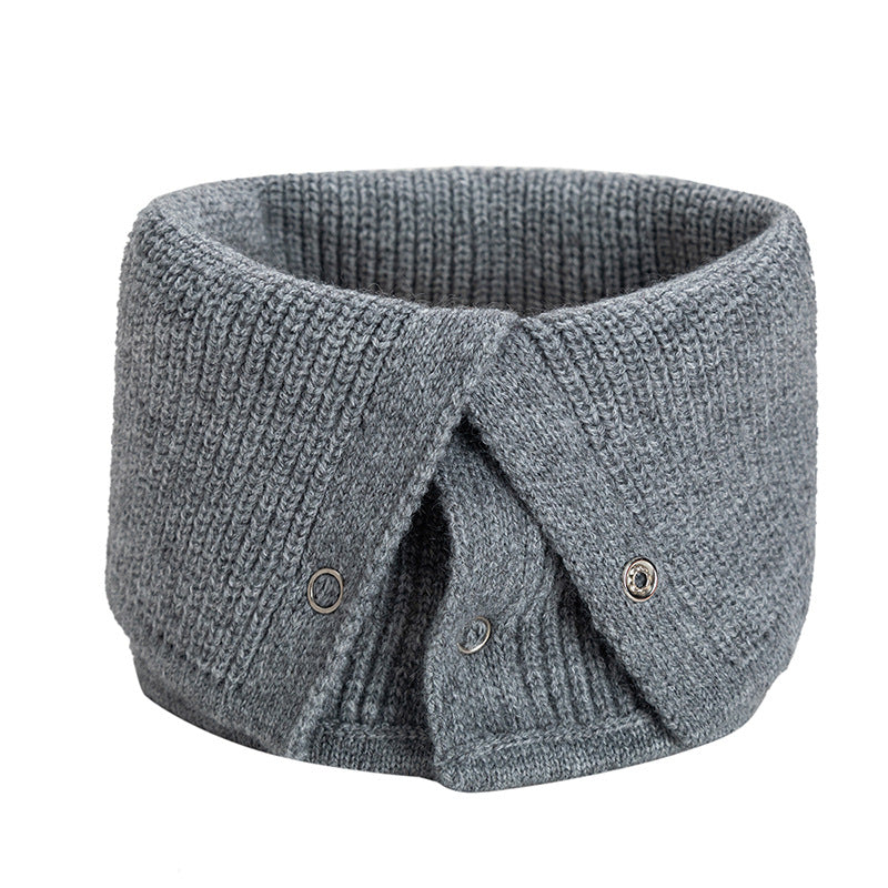 Autumn And Winter Students All-match Neck Warm Button Bandana