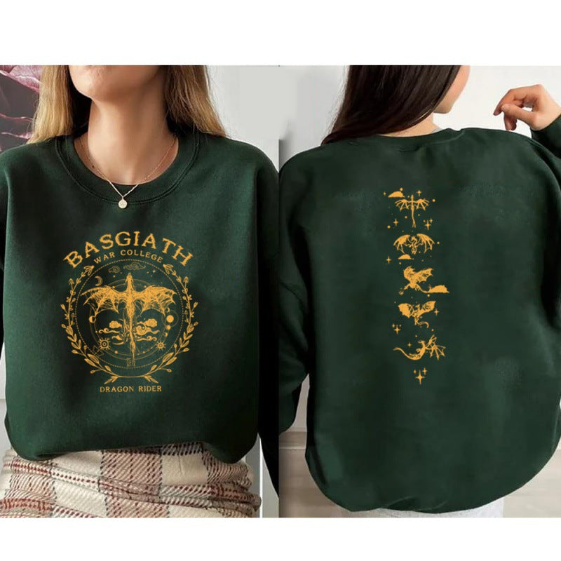 Gold Dragon Fourth Wing Sweatshirt Basgiath