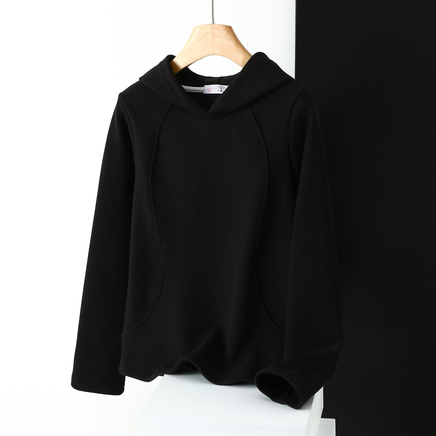 Windbreaker Women's Hoodie Solid Plush And Thicken