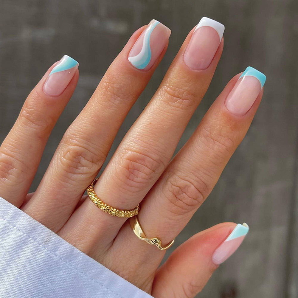 Nail Enhancement Patch Simple White Method Multicolor Floret