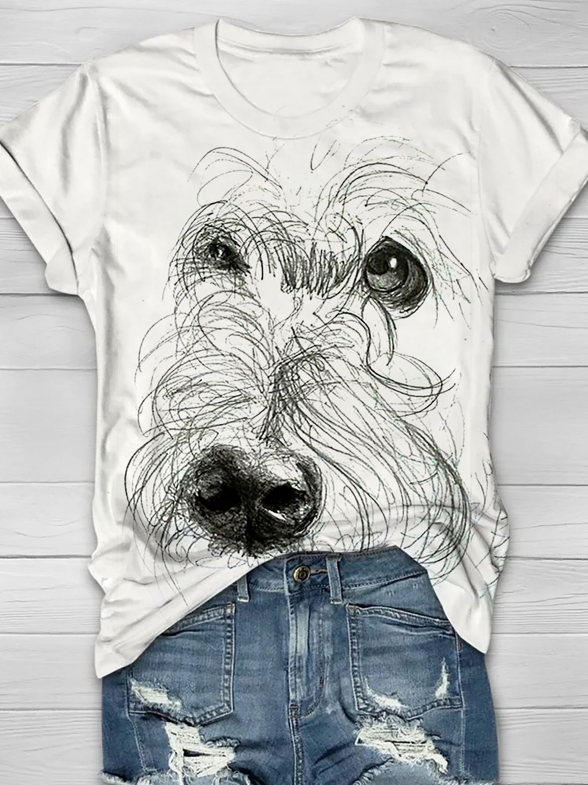 European Hip Hop Series Digital 3D Printing Ladies Street Short-sleeved Sports T-shirt