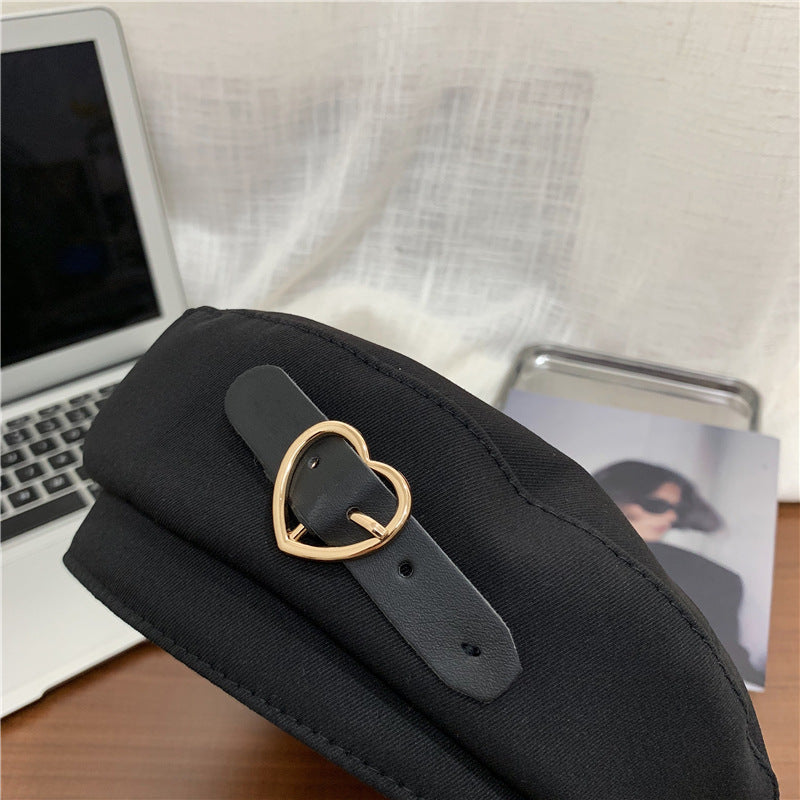 Women's Summer Breathable Retro Black Sweet Beret