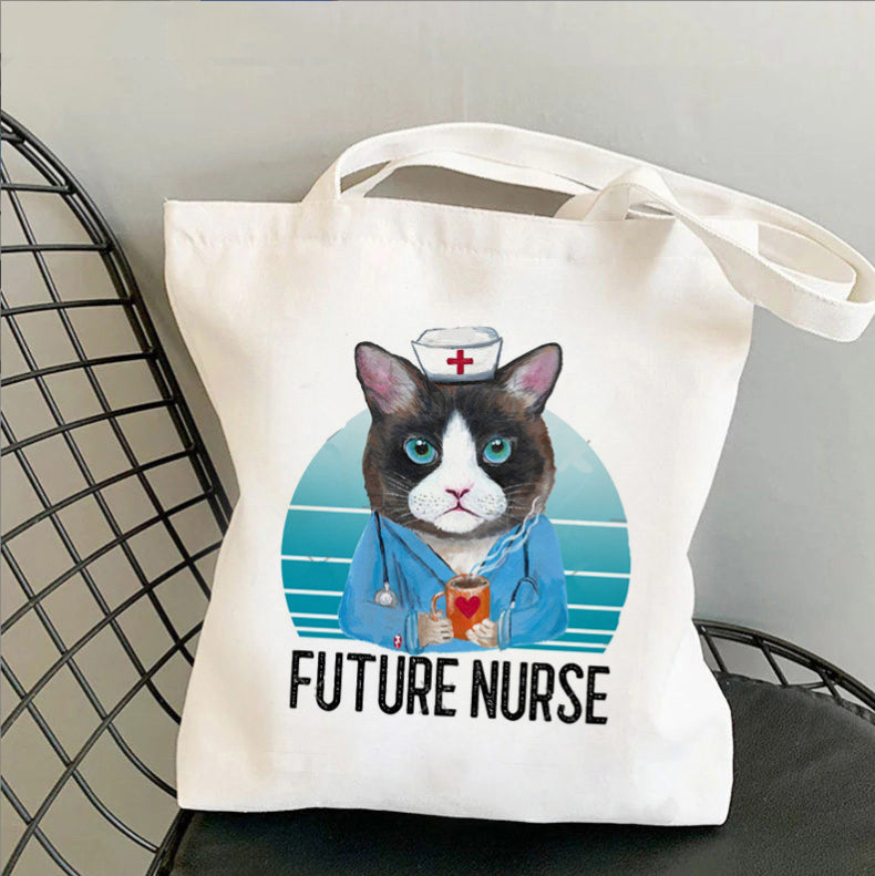 Nursing Printed Canvas Bag