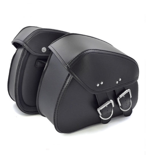 Sorte PU Læder Bagagetasker Motorcykel Tasker Sidetasker Pose Til