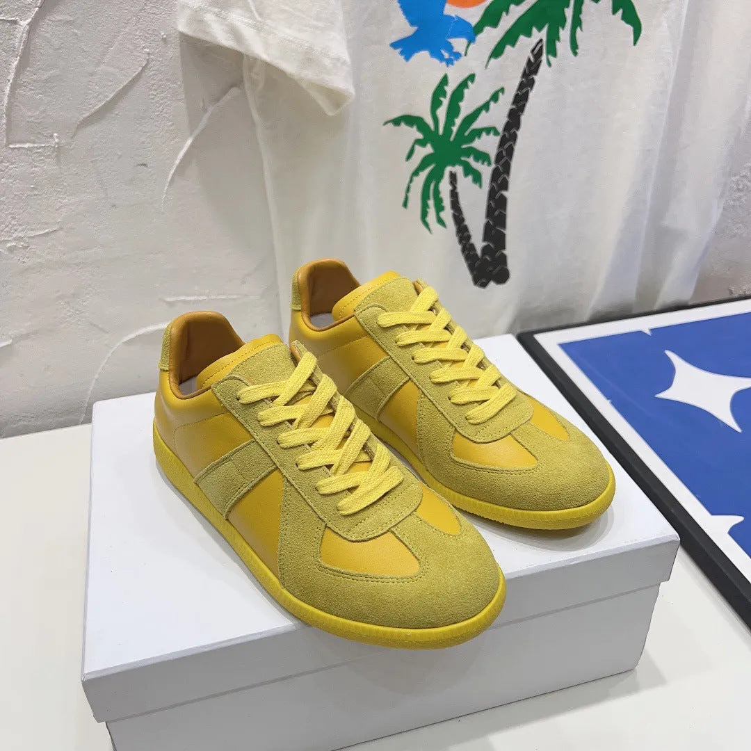 Soft Cowhide Unisex Thin-soled Casual Sneakers