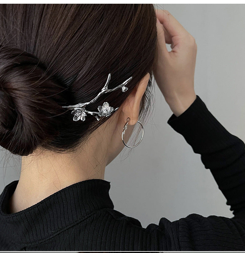 Plum Blossom Metal Hairpin Chinese Flower Special-interest Design Hair Accessories