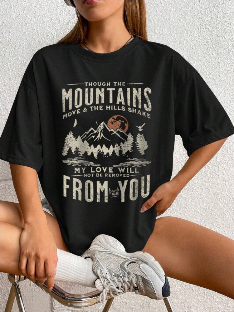 Women's Cotton T-shirt Sunset Print