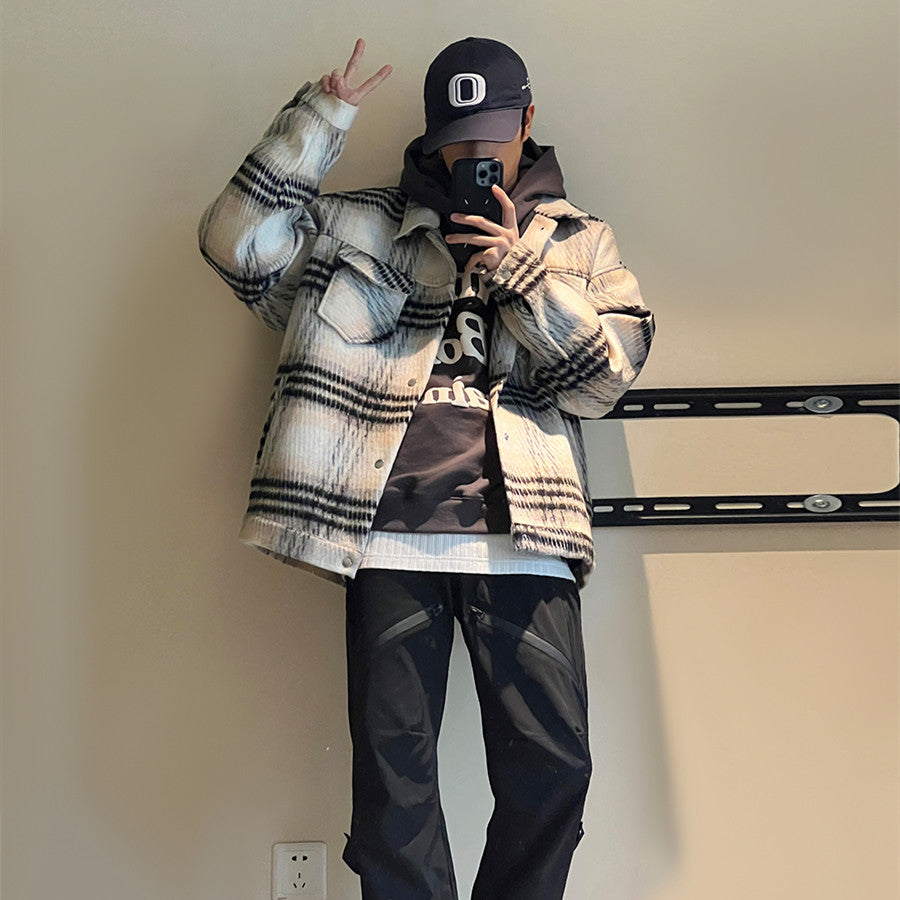 Men's And Women's Loose Shirt Plaid Coat Top