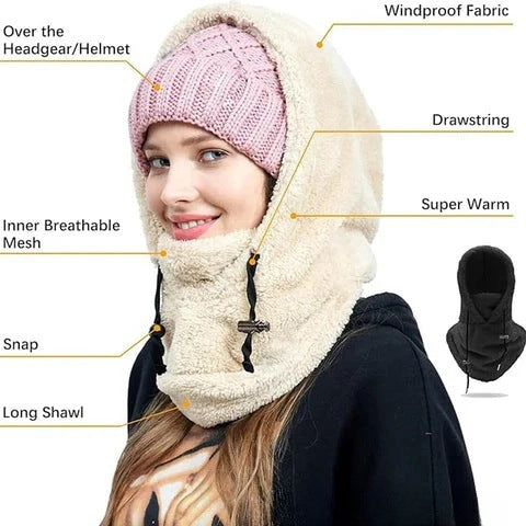 Outdoor Cycling Sports Cold Protection Thickening Scarf Head Cover Warm Hat