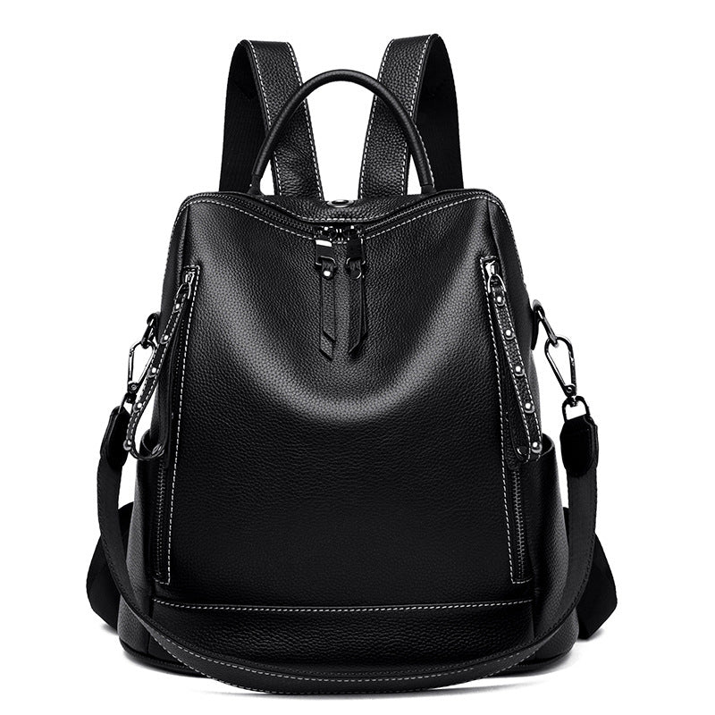 Leather Women's Bag Top Layer Cowhide Backpack Women's Messenger Bag Fashion Leather Backpack