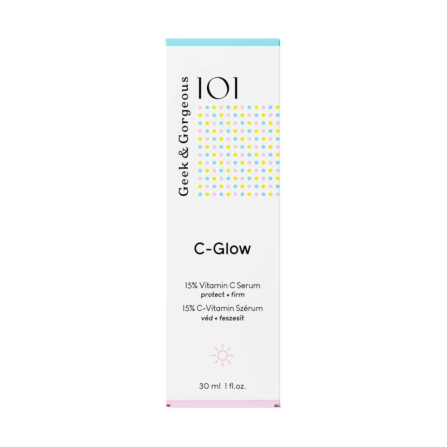 Geek & gorgeous – C-glöd – 15 % C-vitamin ferulic acid & E-vitamin serum, skyddar mot miljöskador, boosts collagen och evens hudton – alla hudtyper, duo-pack 30 ml x 2