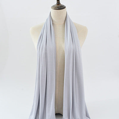 Solid Color Rayon Jersey Women's Scarf Mercerized Cotton Modal Kerchief