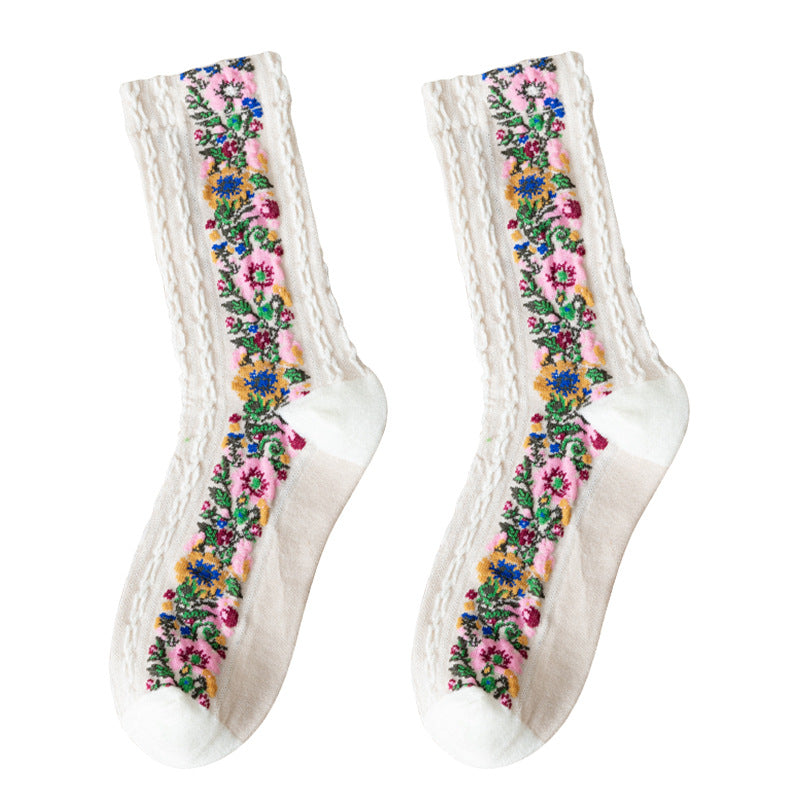 Ethnic patterned tube socks
